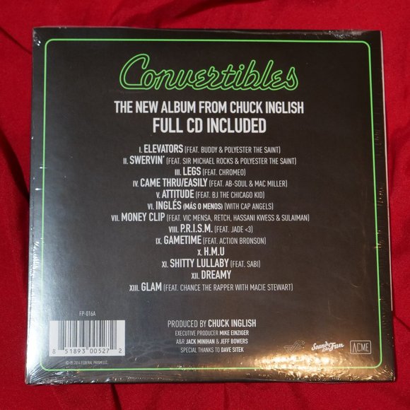 Chuck Inglish - Easily ft. Mac Miller / Ab-Soul ( 7" Green Vinyl+CD) NEW Sealed - Picture 2 of 2